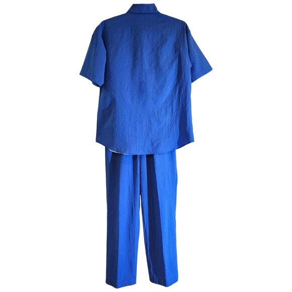 Vintage Tracksuit 80s 90s Abstract Block Print Funky Retro Shirt and Pant Size S - Picture 2 of 7